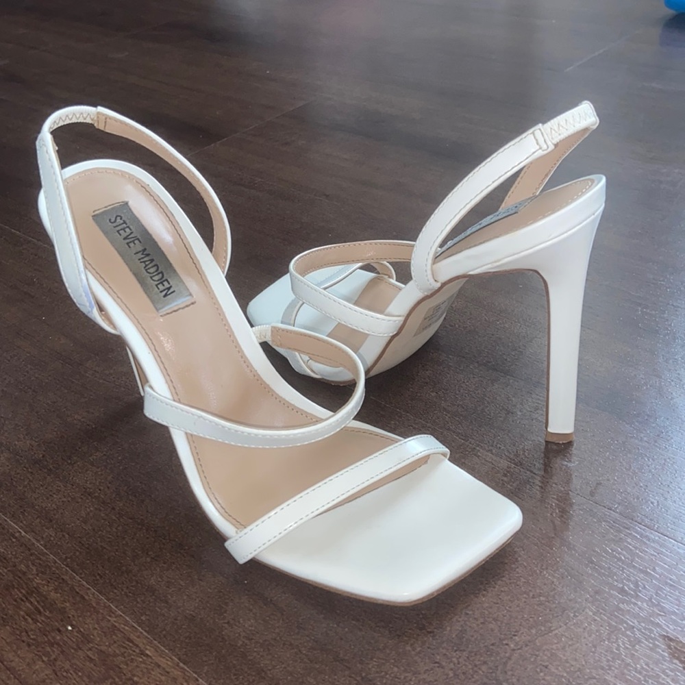 Steve Madden white heels